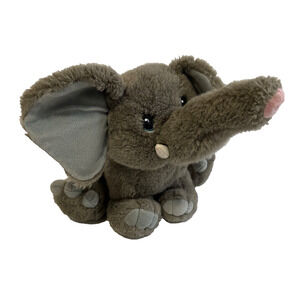 Kids of America Elephant Plush Stuffed Animal Toy Gray Blue Vintage Kids